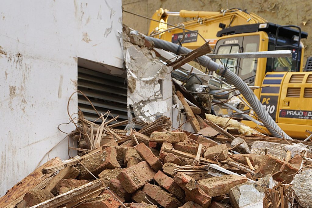 Abriss des Hauses Zieglergasse 52 in Wien-Neubau (7. Bezirk)