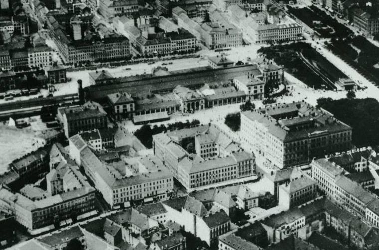 Wiener Westbahnhof um 1930, Luftaufnahme