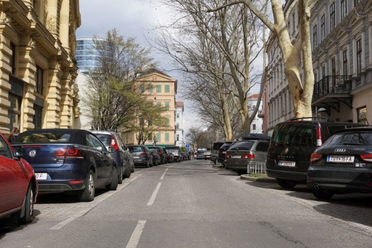 Praterstraße in der Nähe des Donaukanals, Wien-Leopoldstadt (2. Bezirk)