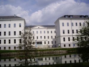 Gebäude des Institute of Science and Technology in Gugging, Österreich