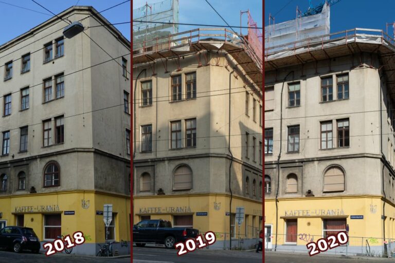 Teilabriss des Wohnhauses Radetzkystraße 24-26, Obere Weißgerberstraße, Wien-Landstraße