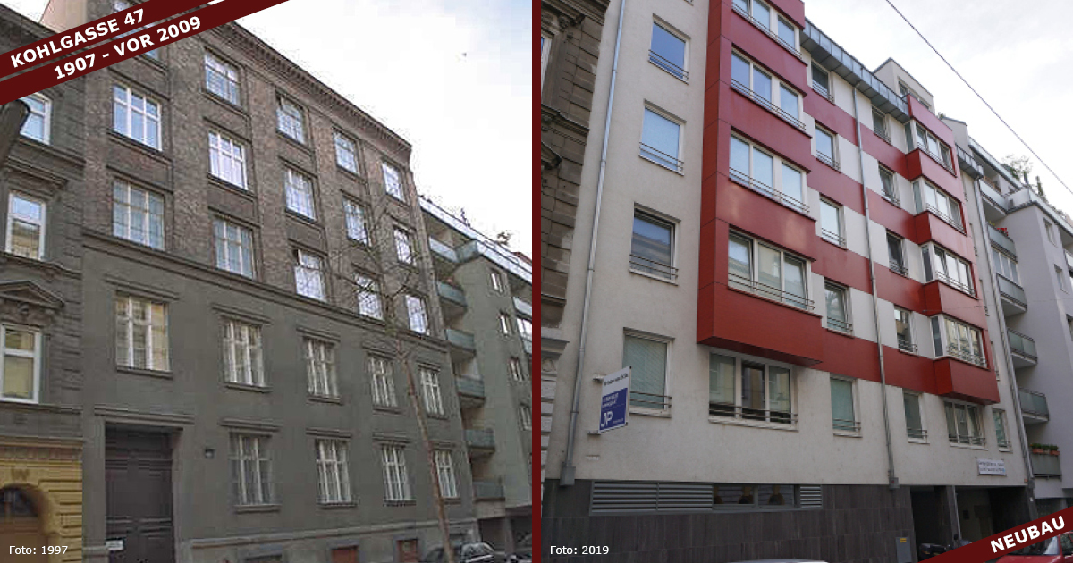 Mehr über den Artikel erfahren Kohlgasse 47​: Abriss & Neubau