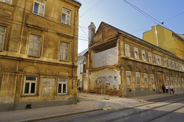 Abriss in der Kaiserstraße, Wien-Neubau