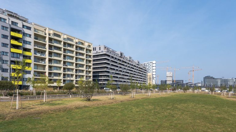 Sonnwendviertel und Helmut-Zilk-Park in Wien-Favoriten