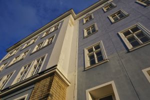 Blaues Haus in der Mariahilfer Straße, vor dem Abriss