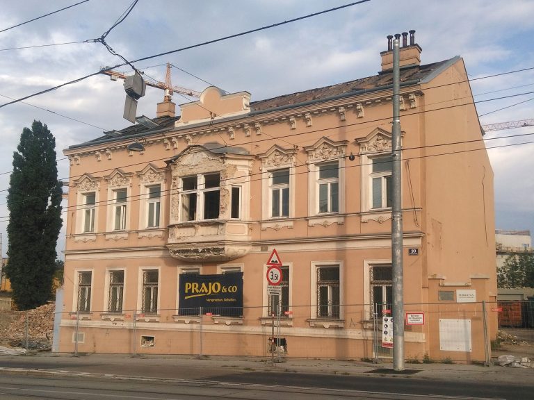 Abriss eines Gründerzeithauses in Wien-Meidling