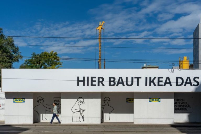 Baustelle, IKEA, nach Abriss des blauen Hauses