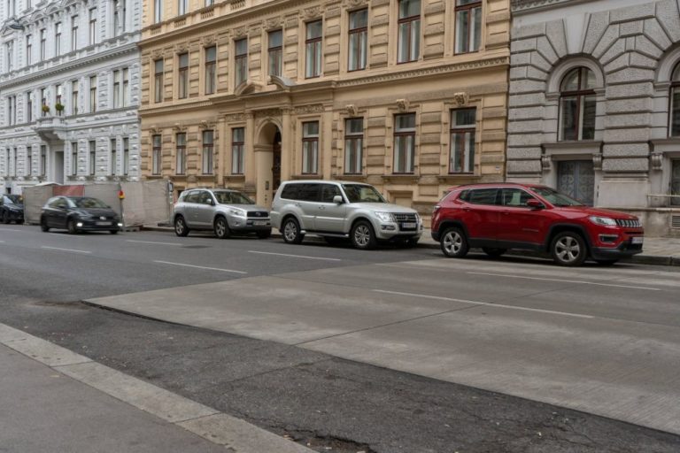 Fahrbahn der Hörlgasse, 1090 Wien