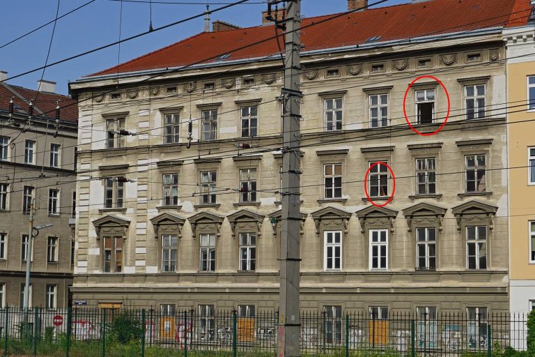 renovierungsbedürftiges Gründerzeithaus in Wien, Hetzgasse 8