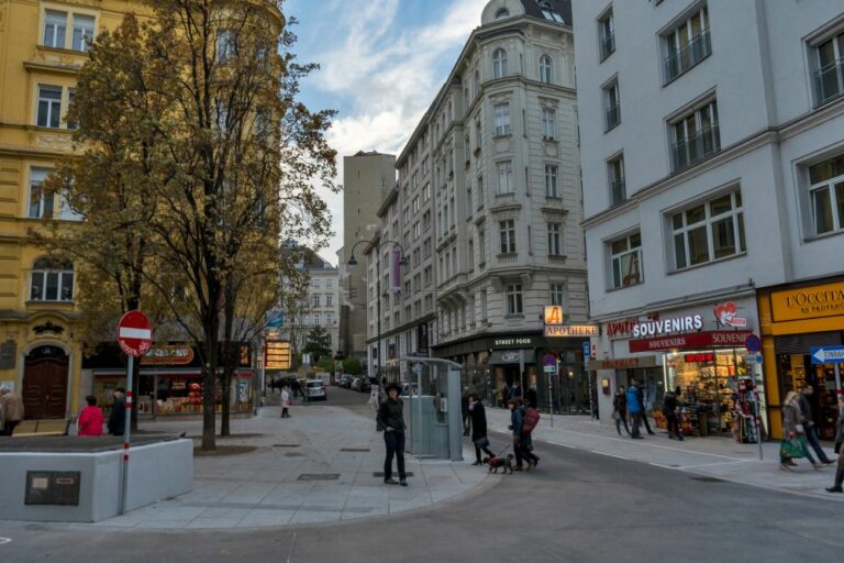 Rotenturmstraße und Fleischmarkt nach dem Umbau zur Begegnungszone, 2019, Wien, Innere Stadt