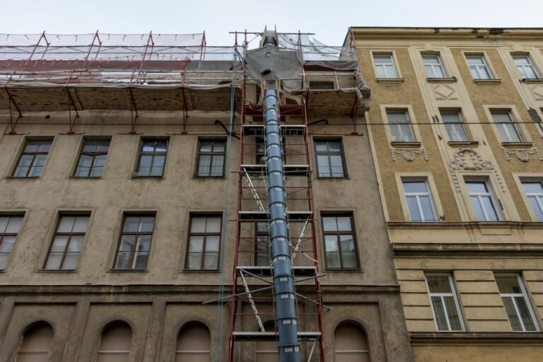 Radetzkystraße 24-26, Baustelle, Obere Weißgerberstraße