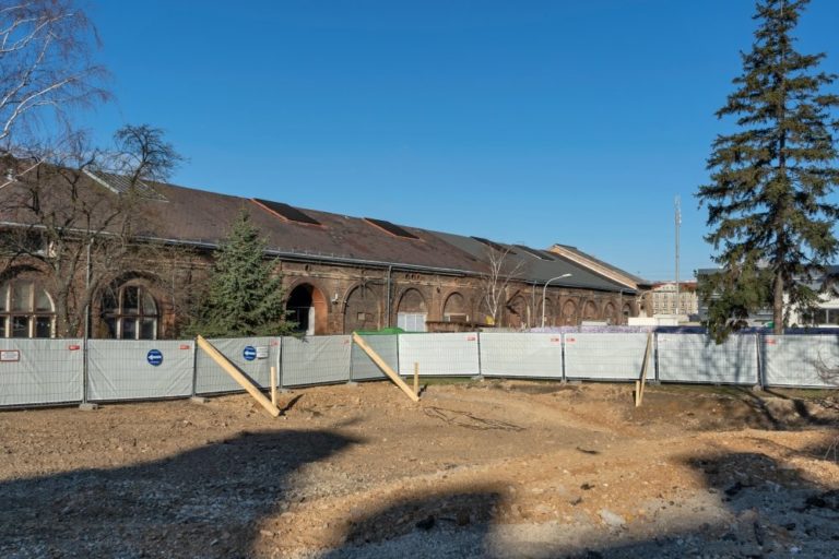 Gösserhalle, Neues Landgut, nach Abriss eines historischen Backsteingebäudes, 2020
