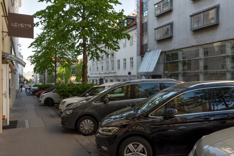 Parkende Autos in der Albertgasse