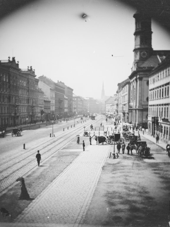 historische Aufnahme der Praterstraße, 1876, 1020 WIen