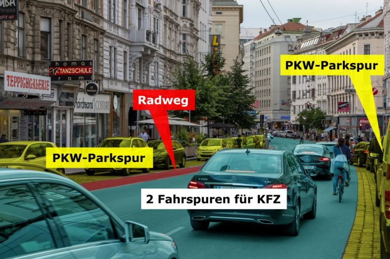 öffentlicher Raum und Verkehr auf der Landstraßer Hauptstraße, 3. Bezirk, Wien