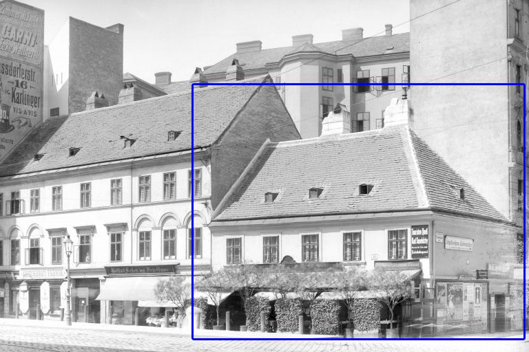 historische Fotoaufnahme, Gebäude in der Nußdorferstraße