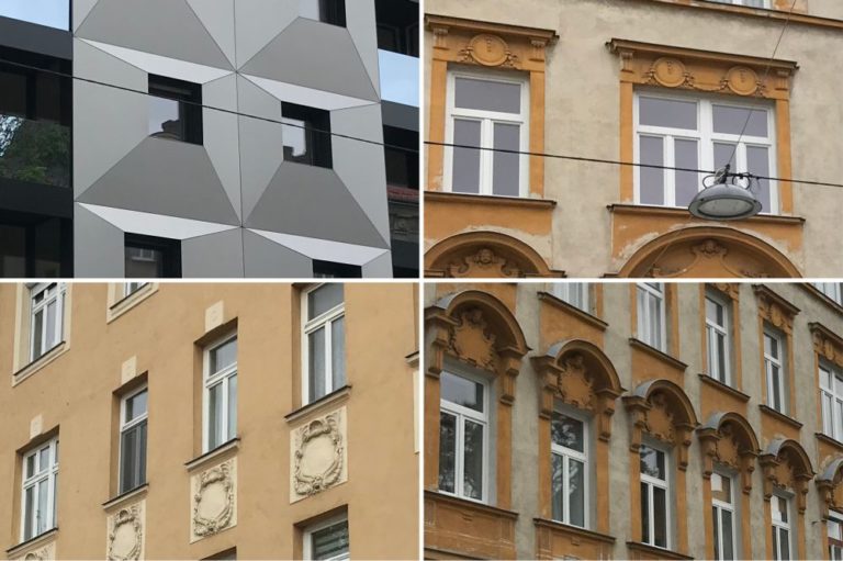 Fenstertypen von zwei Altbauten und einem Neubau in Wien-Ottakring