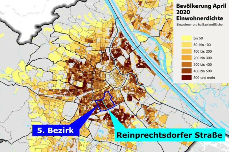 Bevölkerungsdichte in Wien