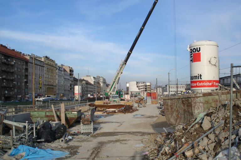 Wiedner Gürtel beim Abriss des Südbahnhofs, Wien-Favoriten