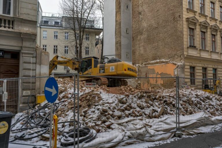 abgerissenes Haus im 3. Bezirk, Weißgerberviertel. Landstraße, Wien