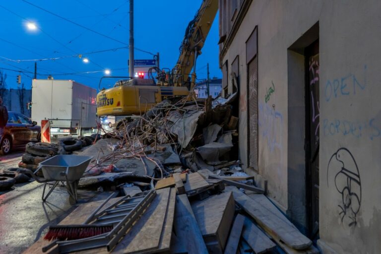 Abriss eines Altbaus in Wien-Landstraße