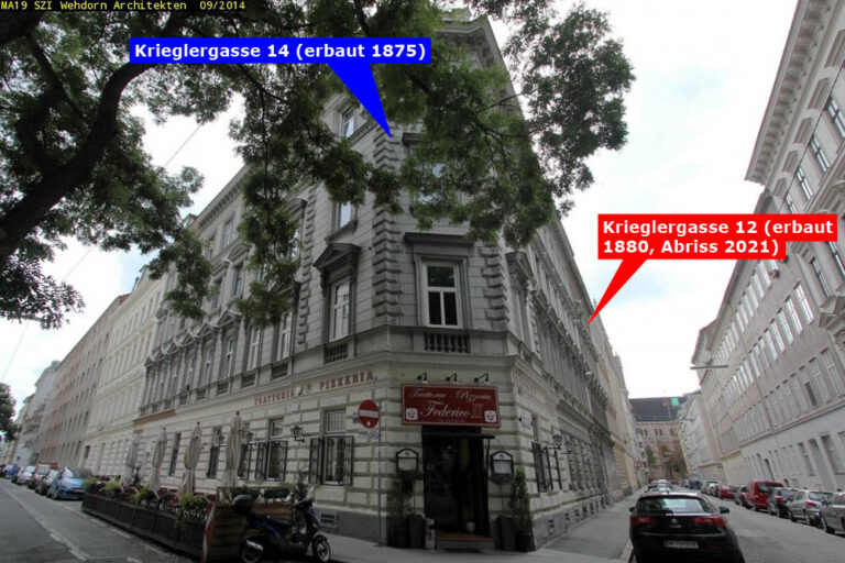 Gründerzeithäuser in Wien-Landstraße, Untere Weißgerberstraße, Krieglergasse