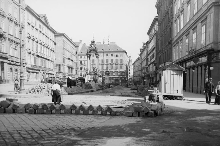 Pflasterarbeiten am Hohen Markt, Wien