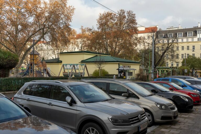 parkende Autos am Kardinal-Nagl-Platz