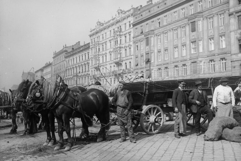 Fuhrwerk, Naschmarkt, 1910, Wienzeile