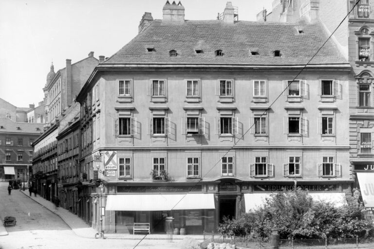 historische Aufnahme, Neustiftgasse, Kellermanngasse, Plattenstil, 1070 Wien