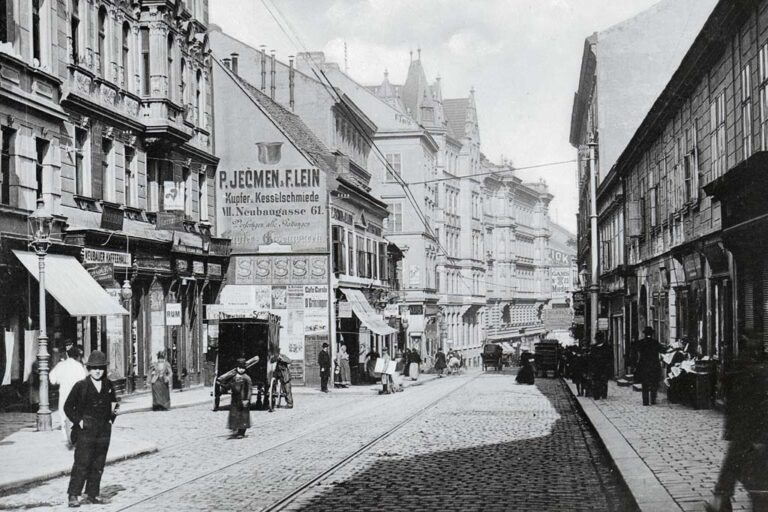 altes Foto der Neubaugasse in 1070 Wien