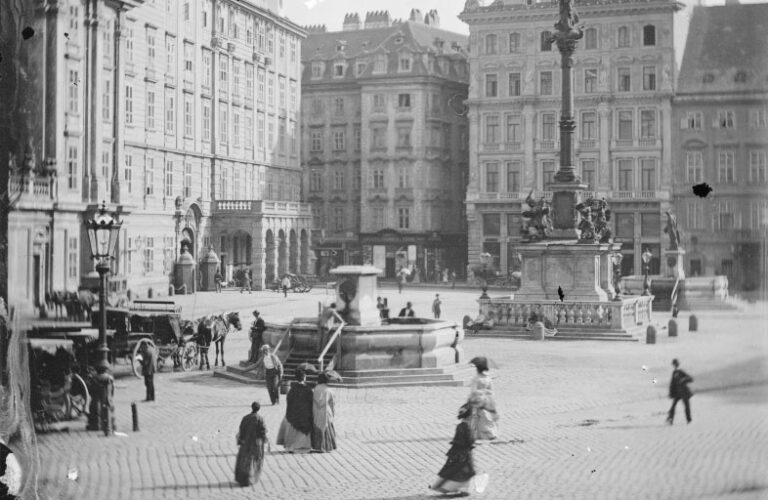 Platz in Wien, historische Aufnahme