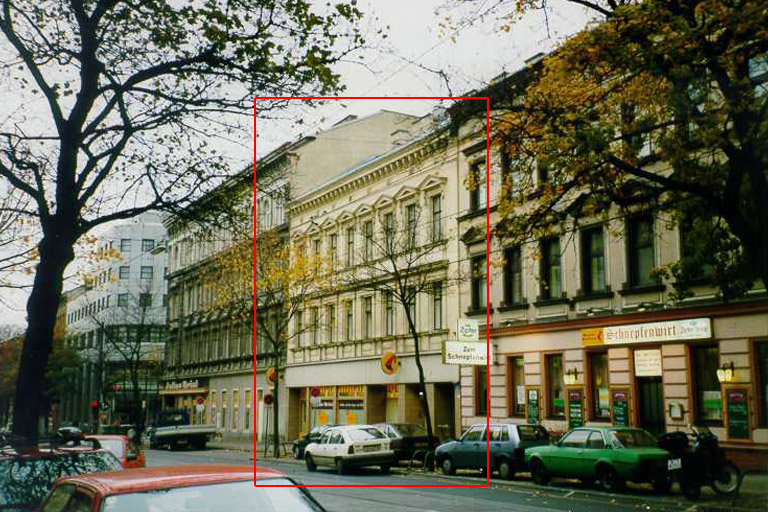 Häuserzeile in der Schweglerstraße, Aufnahme aus den Jahr 1998