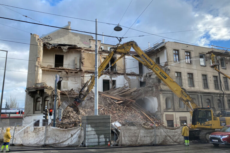 Abriss eines Altbaus in Wien-Landstraße