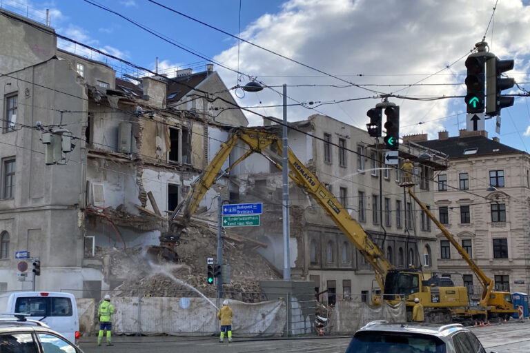 Abriss eines Altbaus in Wien-Landstraße