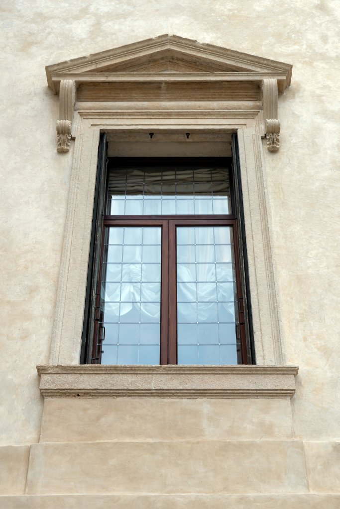 Fenster der Villa La Rotonda in Vicenza, Architekt: Andrea Palladio