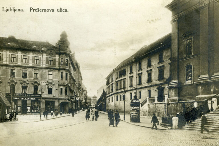 Prešernov trg, Ljubljana, altes Foto