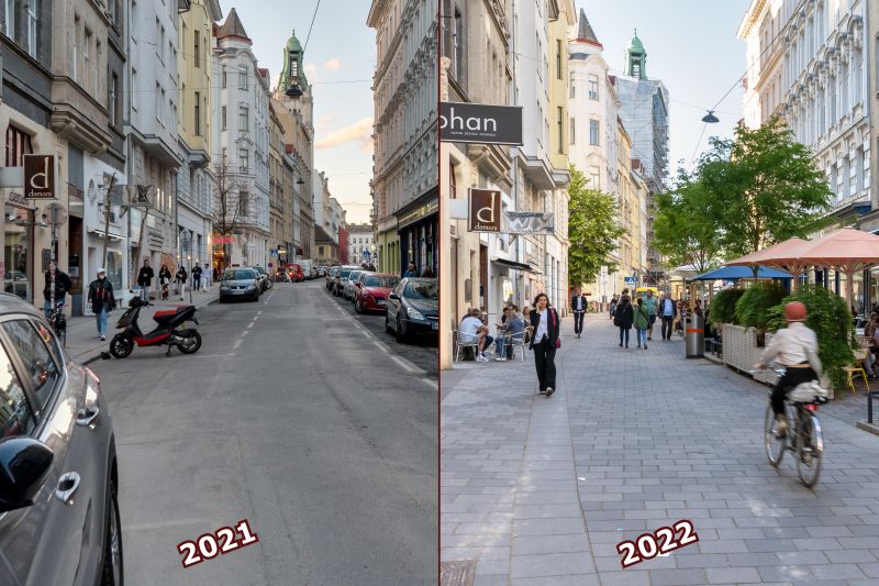 Mehr über den Artikel erfahren Zollergasse: Mehr Platz, mehr Grün, mehr Leben