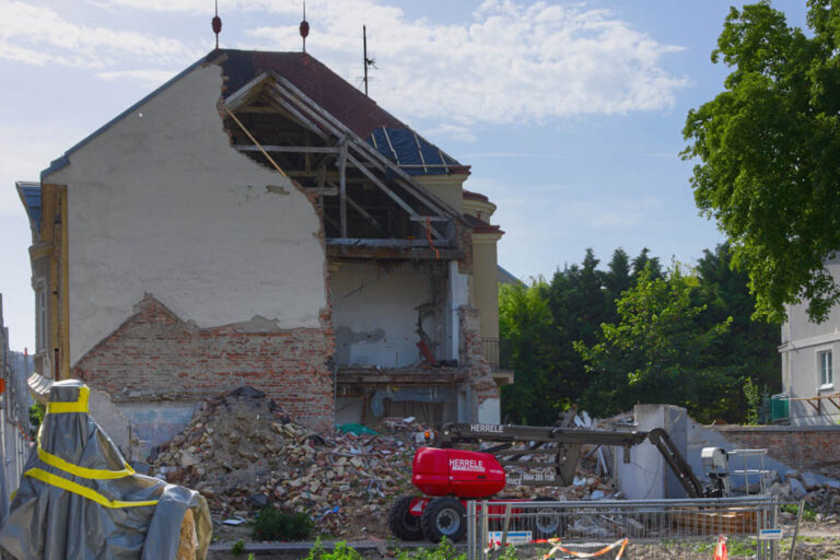 Baustelle, Abriss, Donaufelder Straße, 1220 Wien