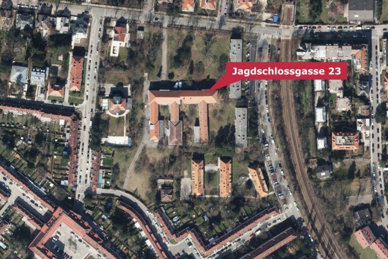 Satellitenbild von Hietzing, Areal um das Gebäude Jagdschlossgasse 21-25