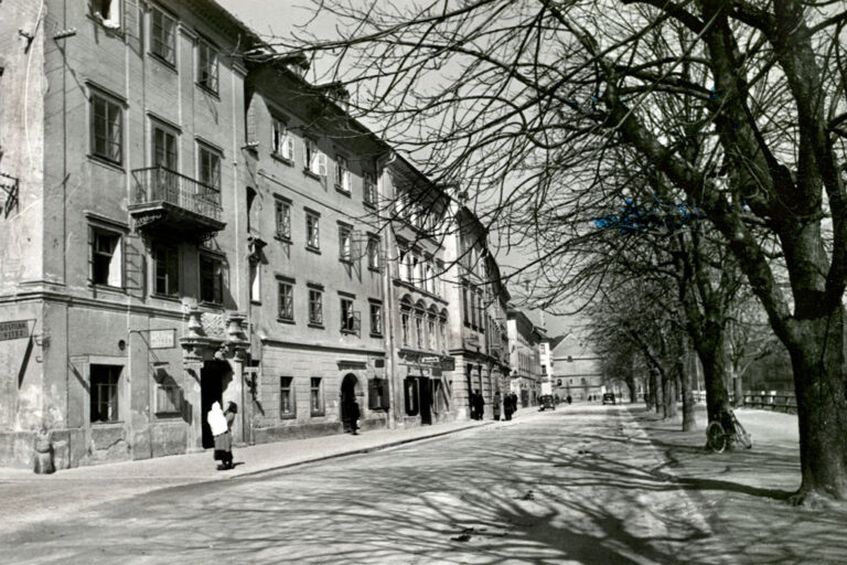 Breg, historische Aufnahme, Häuserzeile an der Uferpromenade