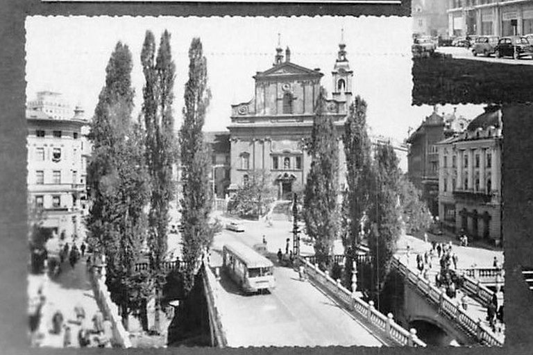 Prešernov trg in Ljubljana, historische Aufnahme