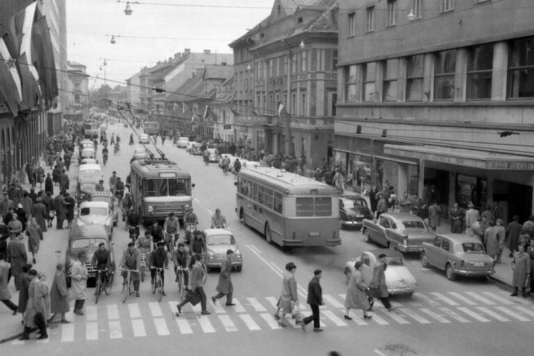 Slovenska cesta in Ljubljana in den 1960ern