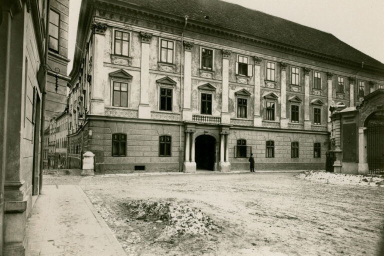 Platz in Ljubljana, historische Aufnahme