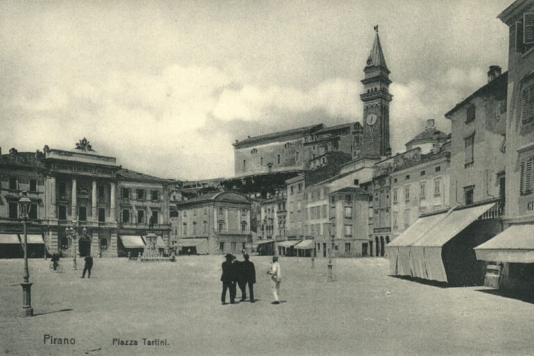 Tartinijev trg in Piran, historische Aufnahme