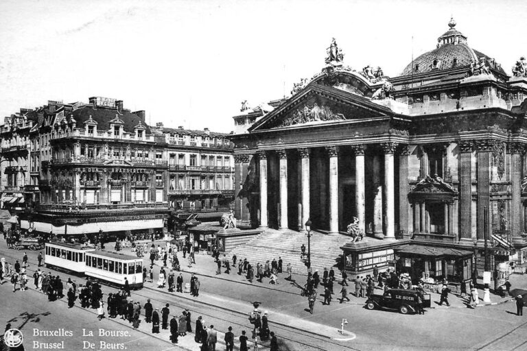 "Bruxelles, la Bourse", "Brussel, de Beurs", altes Foto