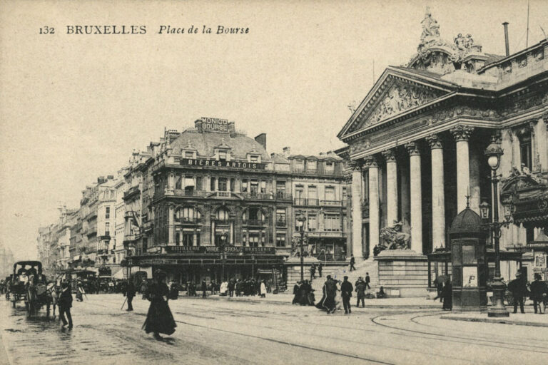 Brüssel zur Jahrhundertwende, "Bruxelles, Place de la Bourse"