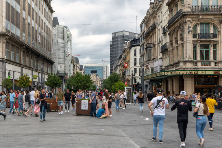 autofreier Platz im Brüsseler Stadtzentrum