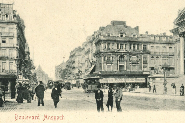 alte Aufnahme des Boulevard Anspach