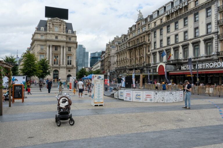 Platz in Brüssel während einer Veranstaltung